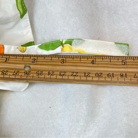 Baby Girl Gymboree 6 - 12 Mo Lemon Bumblebee Sun Hat Chin Strap Green Ribbon - Picture 9 of 10